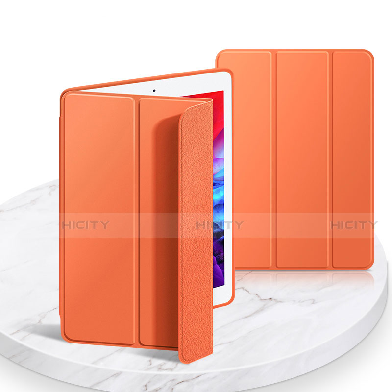Custodia Portafoglio In Pelle Cover con Supporto L03 per Apple iPad 10.2 (2019) Arancione