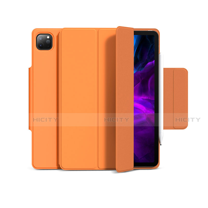 Custodia Portafoglio In Pelle Cover con Supporto L03 per Apple iPad Pro 11 (2022) Arancione