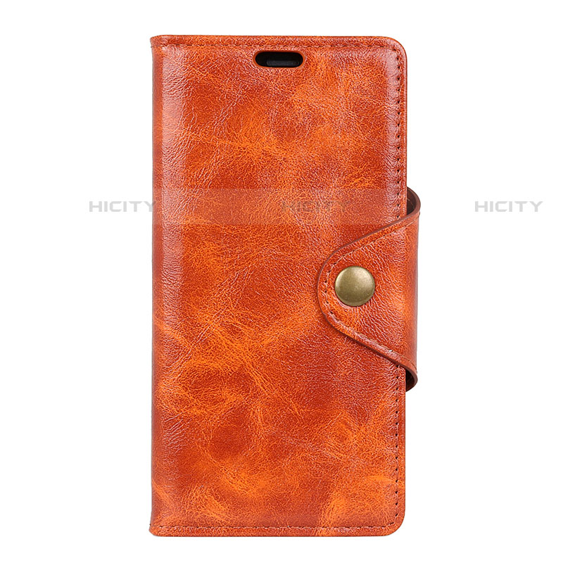 Custodia Portafoglio In Pelle Cover con Supporto L03 per HTC Desire 12 Plus Arancione