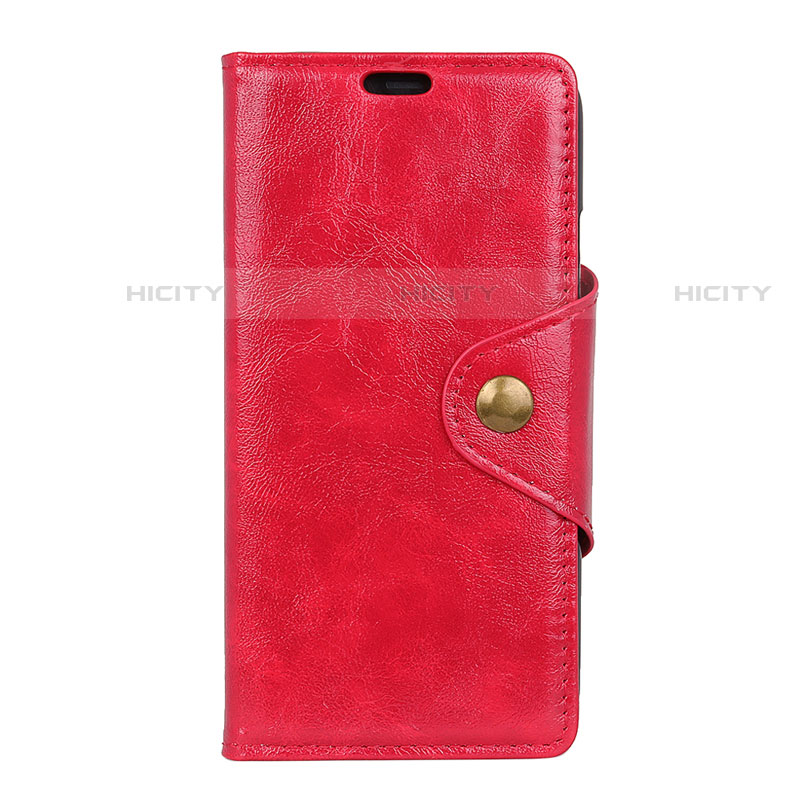 Custodia Portafoglio In Pelle Cover con Supporto L03 per HTC Desire 12S Rosso