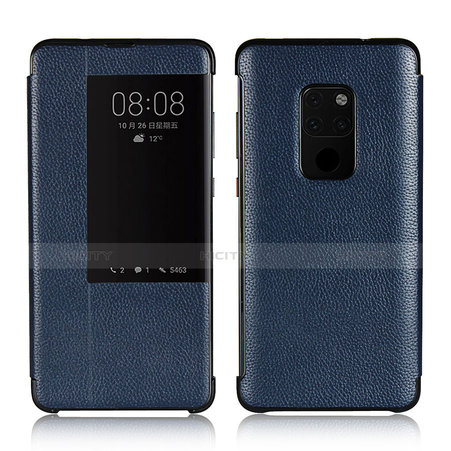 Custodia Portafoglio In Pelle Cover con Supporto L03 per Huawei Mate 20 Blu