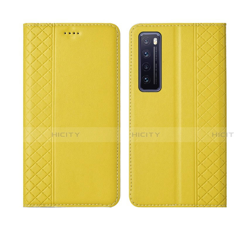 Custodia Portafoglio In Pelle Cover con Supporto L03 per Huawei Nova 7 5G Giallo