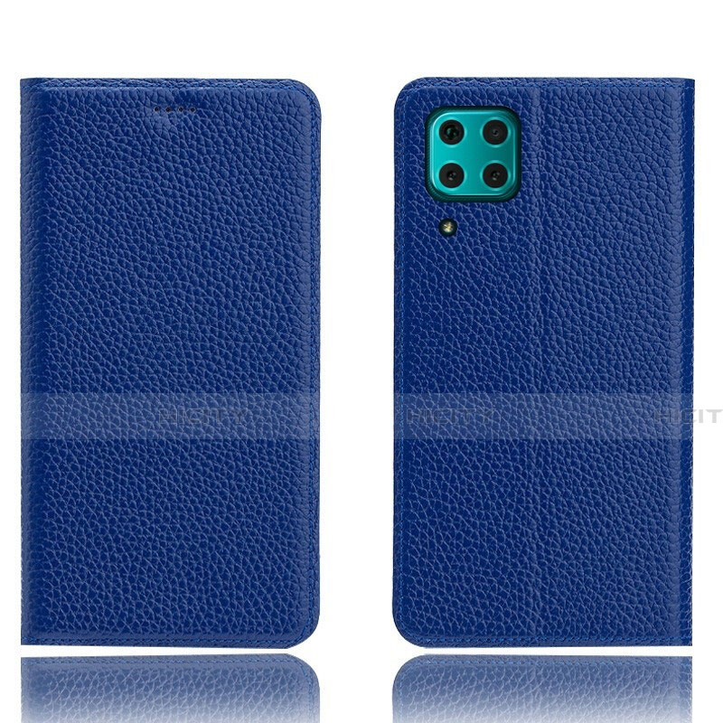 Custodia Portafoglio In Pelle Cover con Supporto L03 per Huawei Nova 7i Blu