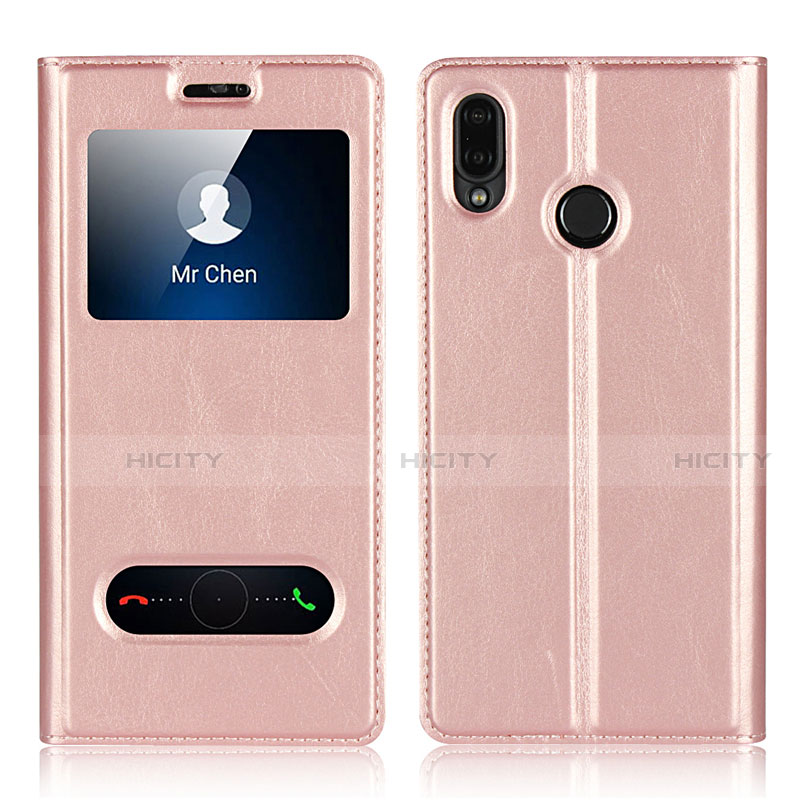 Custodia Portafoglio In Pelle Cover con Supporto L03 per Huawei P20 Lite Oro Rosa