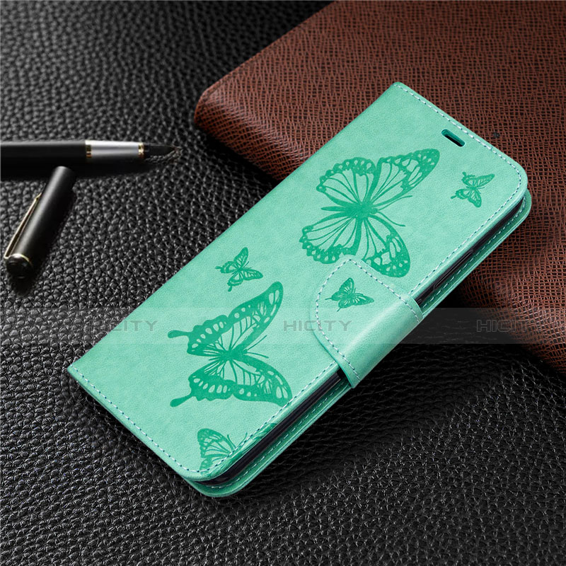 Custodia Portafoglio In Pelle Cover con Supporto L03 per Huawei Y7p Verde