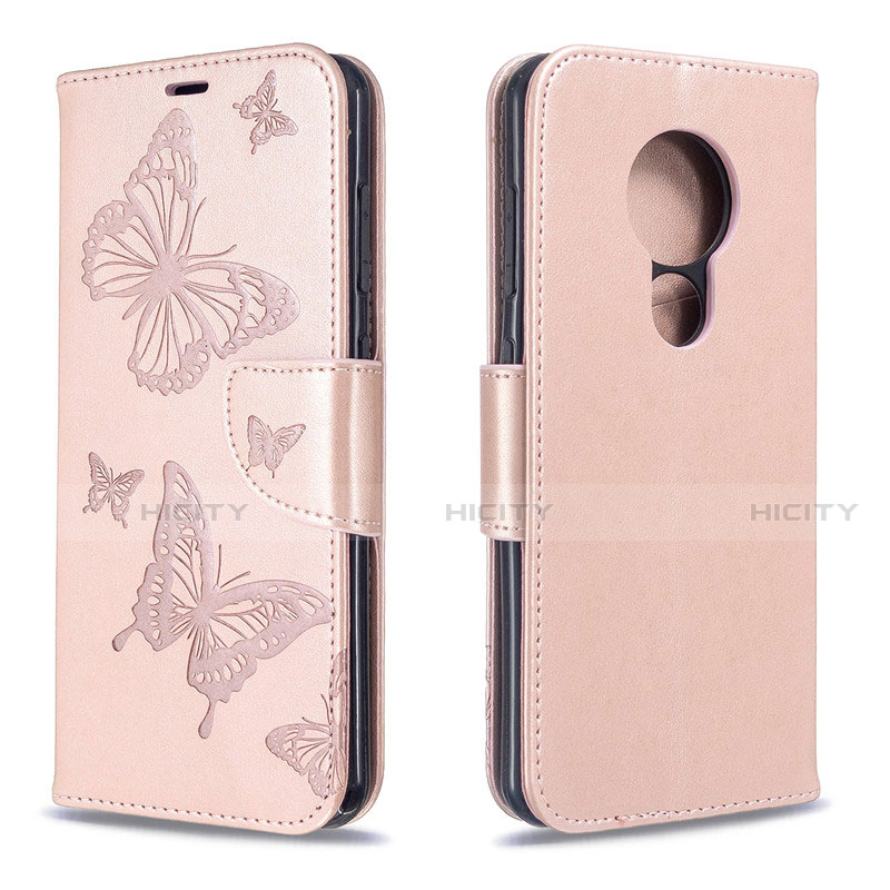 Custodia Portafoglio In Pelle Cover con Supporto L03 per Nokia 6.2 Oro Rosa