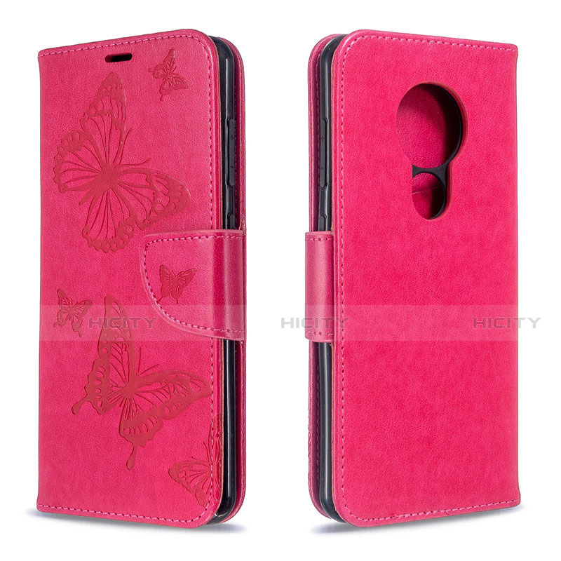 Custodia Portafoglio In Pelle Cover con Supporto L03 per Nokia 6.2 Rosa Caldo