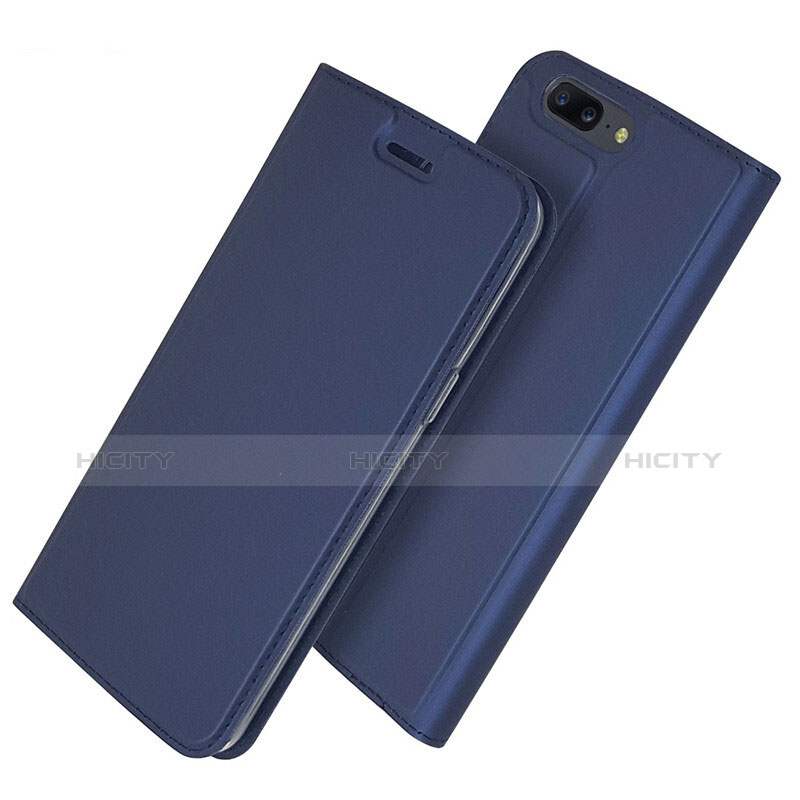 Custodia Portafoglio In Pelle Cover con Supporto L03 per OnePlus 5T A5010 Blu