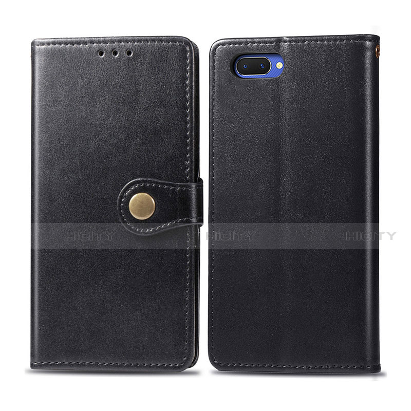 Custodia Portafoglio In Pelle Cover con Supporto L03 per Oppo A5 Nero