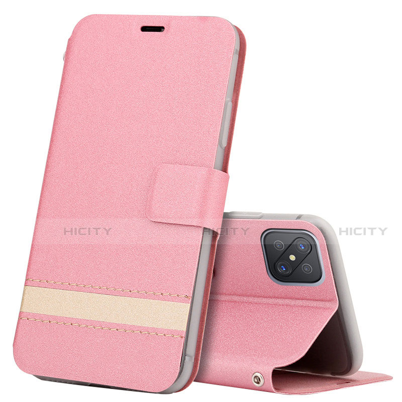 Custodia Portafoglio In Pelle Cover con Supporto L03 per Oppo A92s 5G