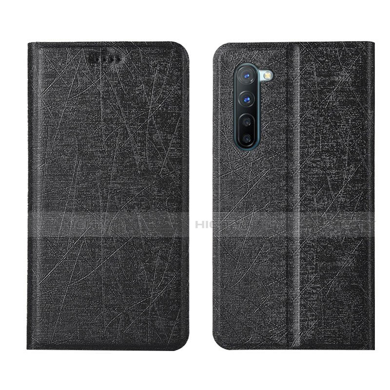 Custodia Portafoglio In Pelle Cover con Supporto L03 per Oppo F15 Nero