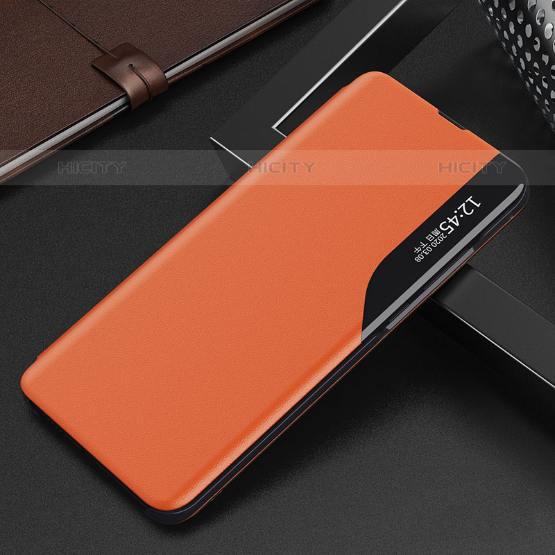 Custodia Portafoglio In Pelle Cover con Supporto L03 per Oppo Find X5 Pro 5G Arancione