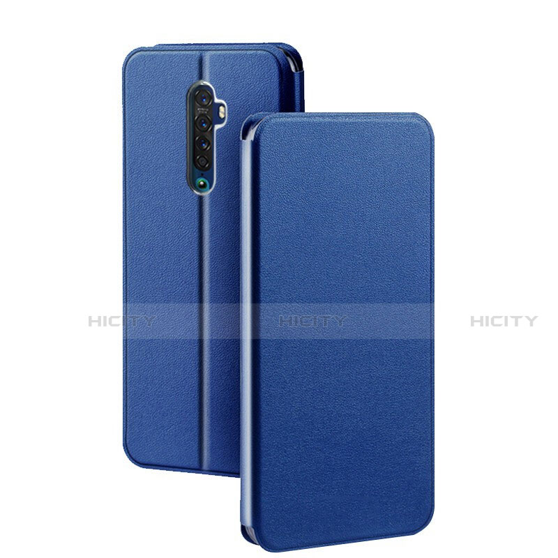 Custodia Portafoglio In Pelle Cover con Supporto L03 per Oppo Reno2 Blu