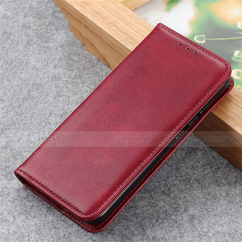 Custodia Portafoglio In Pelle Cover con Supporto L03 per Oppo Reno5 Pro+ Plus 5G Rosso