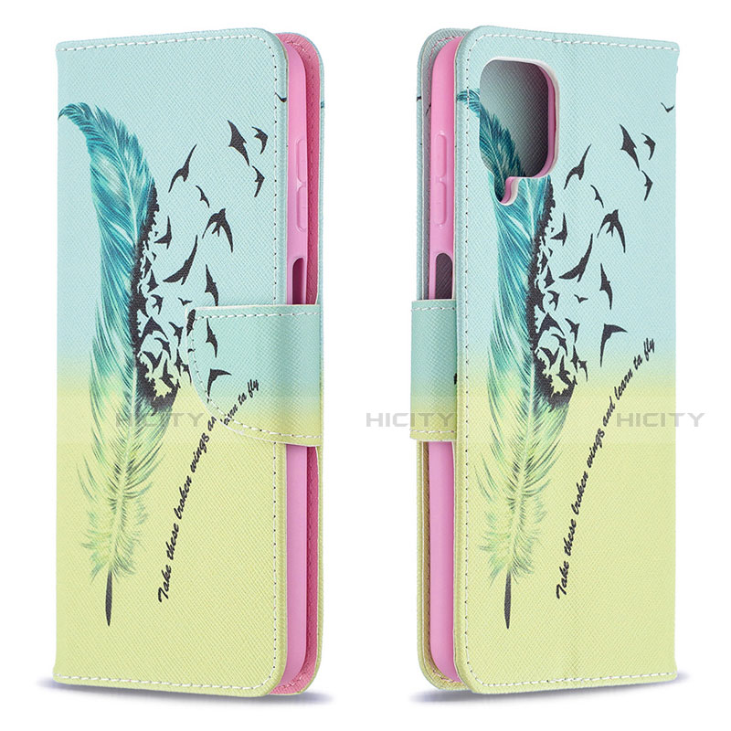 Custodia Portafoglio In Pelle Cover con Supporto L03 per Samsung Galaxy A12