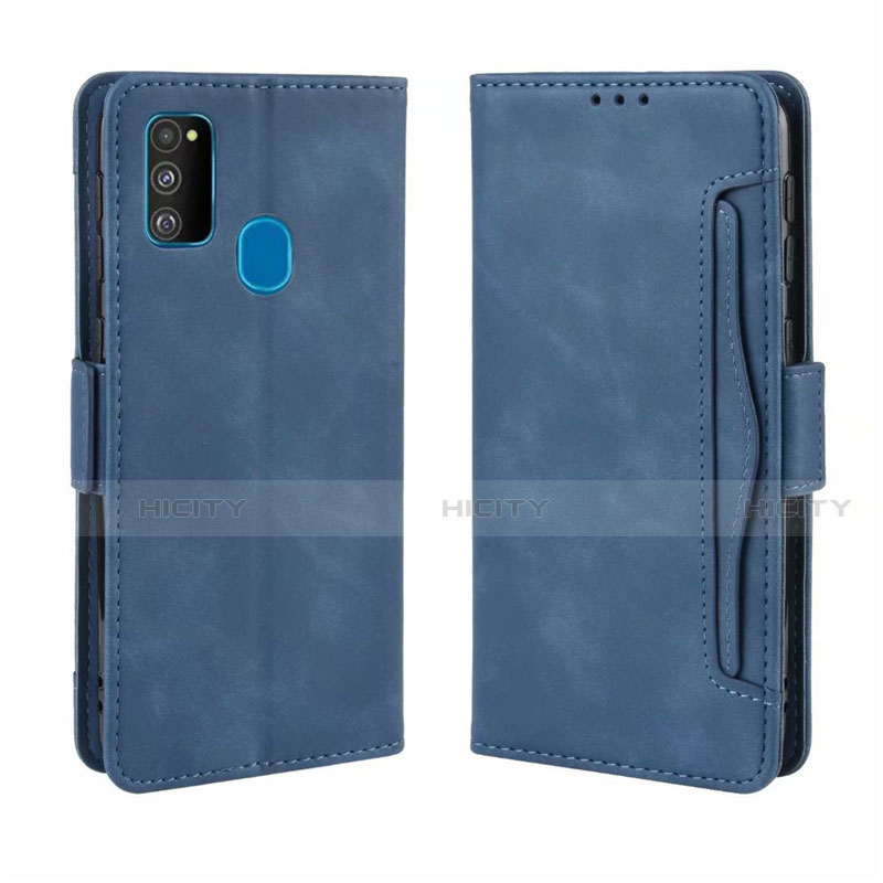 Custodia Portafoglio In Pelle Cover con Supporto L03 per Samsung Galaxy M30s Blu