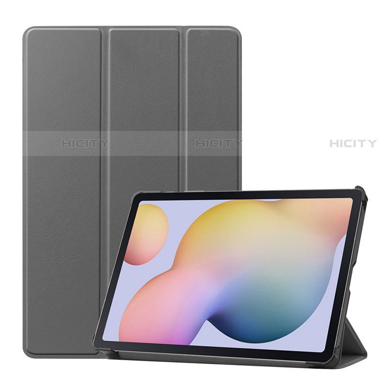 Custodia Portafoglio In Pelle Cover con Supporto L03 per Samsung Galaxy Tab S7 4G 11 SM-T875 Grigio