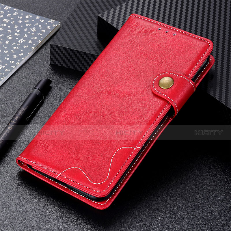 Custodia Portafoglio In Pelle Cover con Supporto L03 per Sharp AQUOS Sense4 Plus Rosso