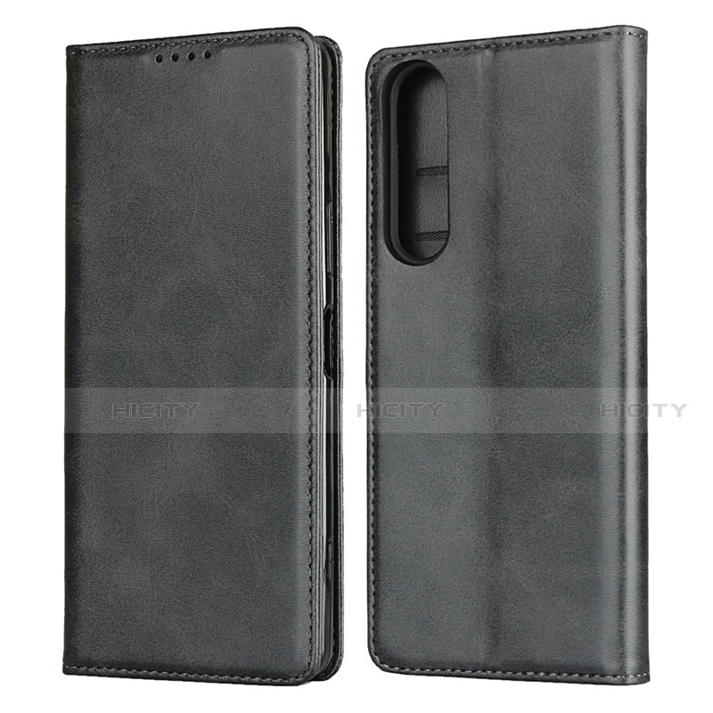 Custodia Portafoglio In Pelle Cover con Supporto L03 per Sony Xperia 1 II Nero