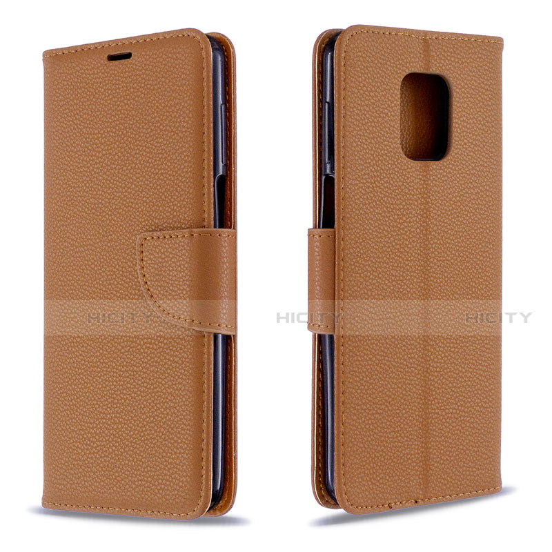 Custodia Portafoglio In Pelle Cover con Supporto L03 per Xiaomi Poco M2 Pro Marrone