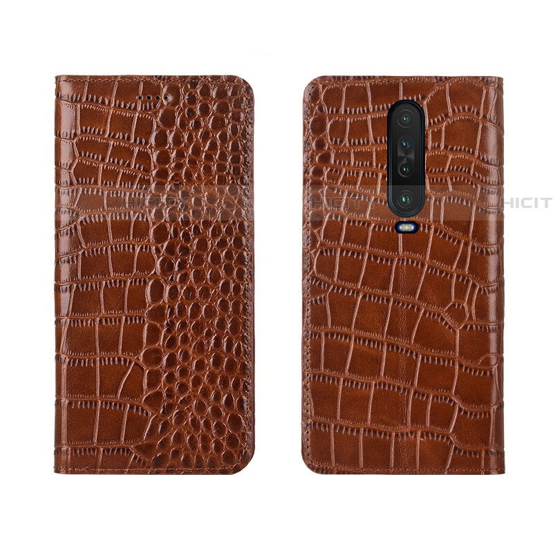 Custodia Portafoglio In Pelle Cover con Supporto L03 per Xiaomi Redmi K30i 5G Arancione