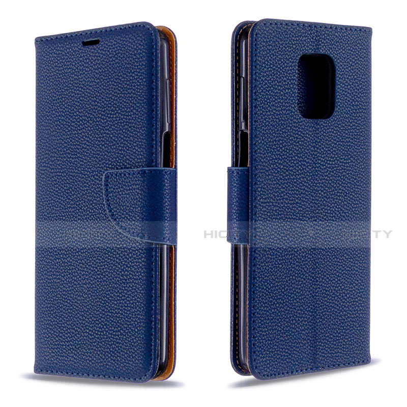 Custodia Portafoglio In Pelle Cover con Supporto L03 per Xiaomi Redmi Note 9 Pro Blu