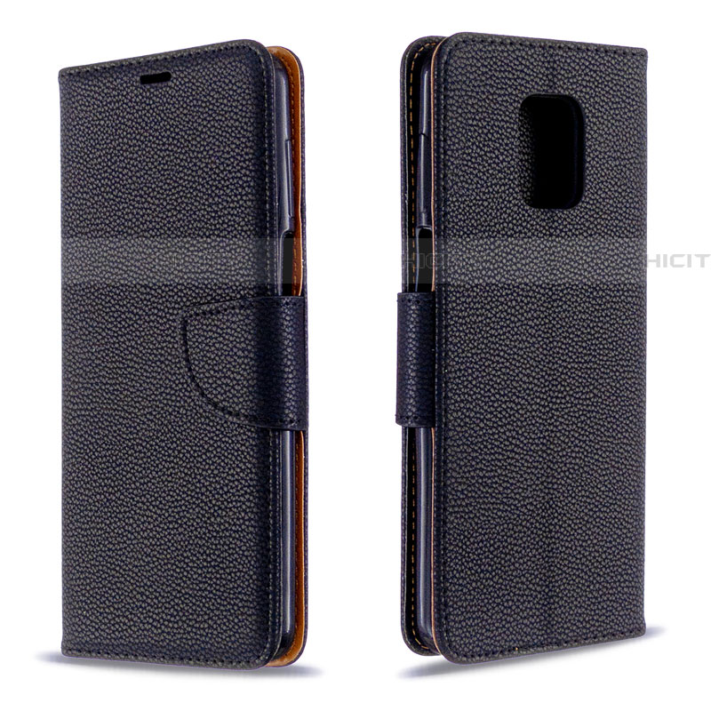 Custodia Portafoglio In Pelle Cover con Supporto L03 per Xiaomi Redmi Note 9S Nero