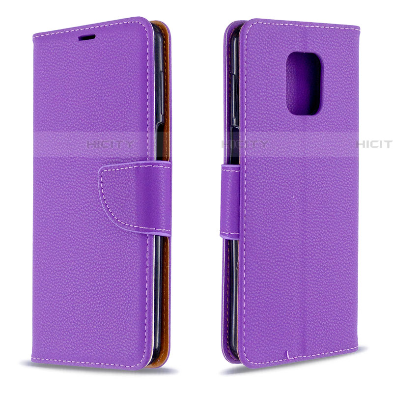 Custodia Portafoglio In Pelle Cover con Supporto L03 per Xiaomi Redmi Note 9S Viola