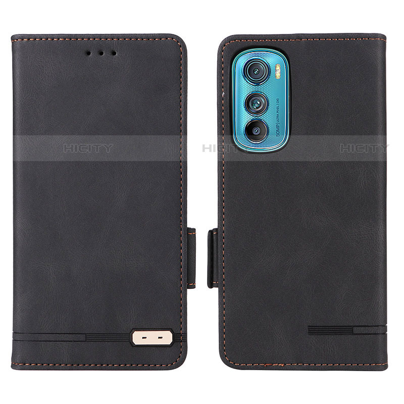 Custodia Portafoglio In Pelle Cover con Supporto L03Z per Motorola Moto Edge 30 5G Nero