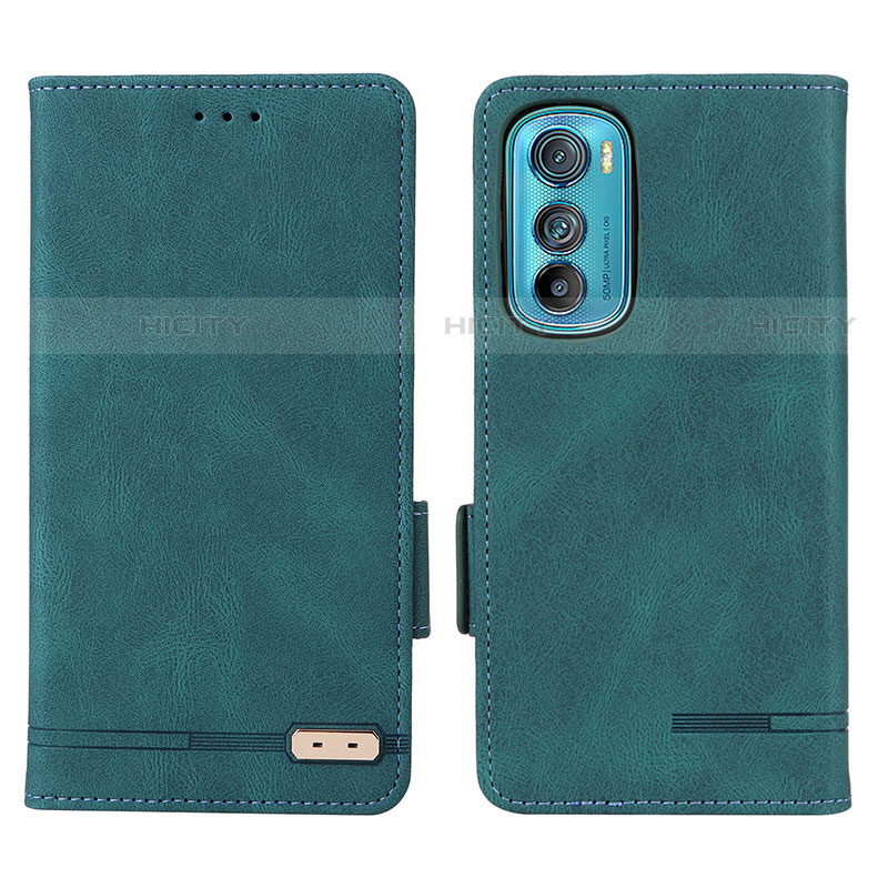 Custodia Portafoglio In Pelle Cover con Supporto L03Z per Motorola Moto Edge 30 5G Verde