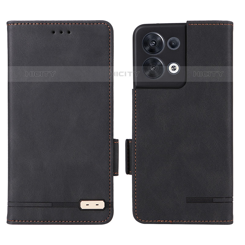 Custodia Portafoglio In Pelle Cover con Supporto L03Z per Oppo Reno9 5G Nero