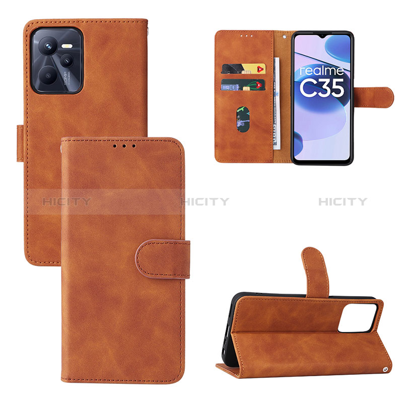 Custodia Portafoglio In Pelle Cover con Supporto L03Z per Realme C35