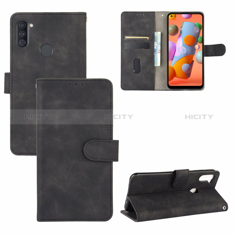 Custodia Portafoglio In Pelle Cover con Supporto L03Z per Samsung Galaxy A11 Nero