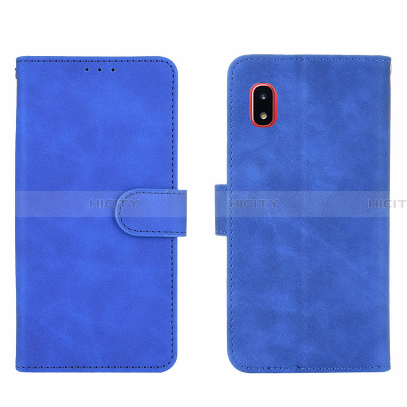 Custodia Portafoglio In Pelle Cover con Supporto L03Z per Samsung Galaxy A20 SC-02M SCV46 Blu