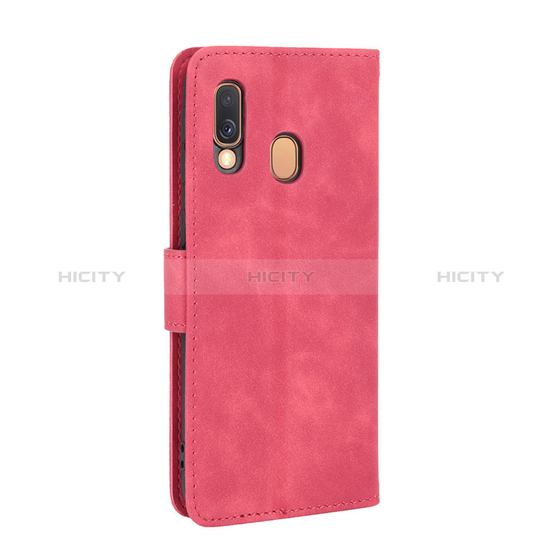 Custodia Portafoglio In Pelle Cover con Supporto L03Z per Samsung Galaxy A40 Rosa Caldo