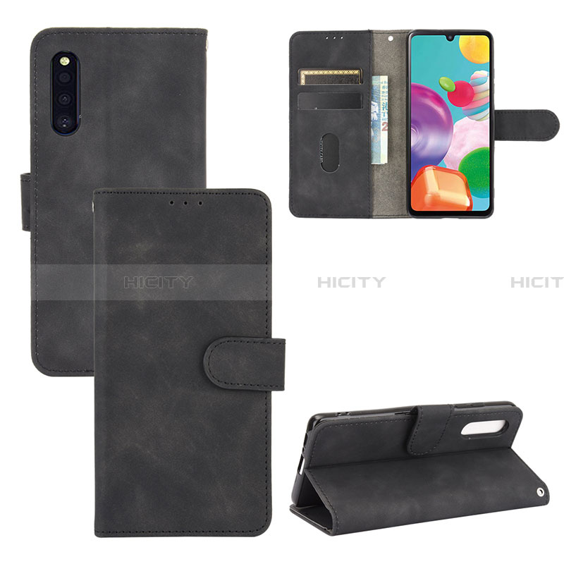 Custodia Portafoglio In Pelle Cover con Supporto L03Z per Samsung Galaxy A41 SC-41A Nero