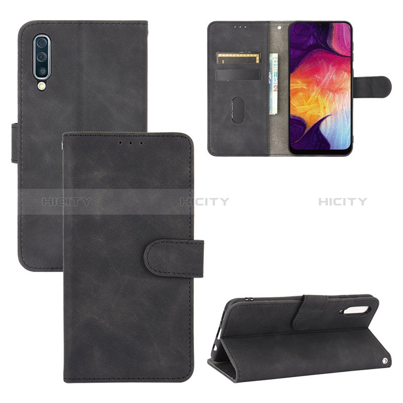 Custodia Portafoglio In Pelle Cover con Supporto L03Z per Samsung Galaxy A50 Nero