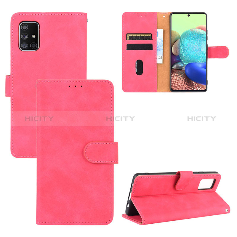 Custodia Portafoglio In Pelle Cover con Supporto L03Z per Samsung Galaxy A51 5G Rosa Caldo