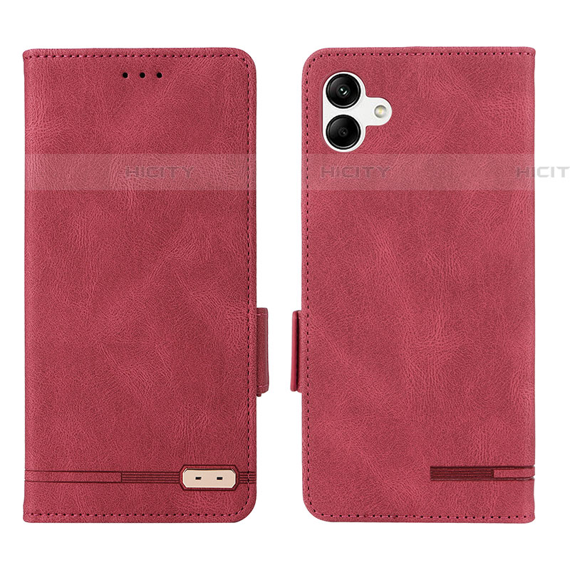 Custodia Portafoglio In Pelle Cover con Supporto L03Z per Samsung Galaxy F04 Rosso