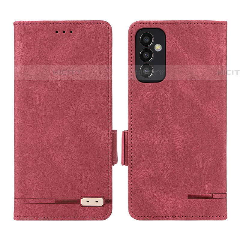 Custodia Portafoglio In Pelle Cover con Supporto L03Z per Samsung Galaxy F13 4G Rosso