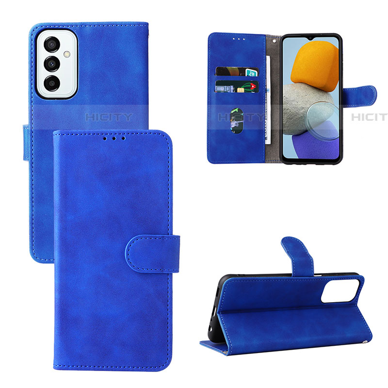 Custodia Portafoglio In Pelle Cover con Supporto L03Z per Samsung Galaxy F23 5G Blu