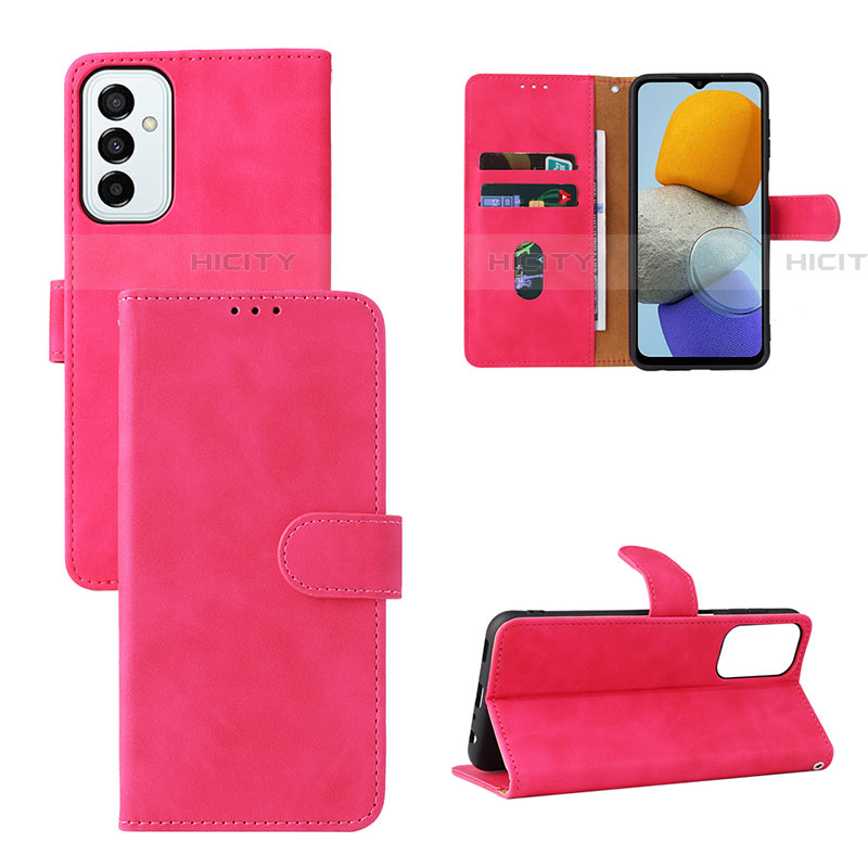 Custodia Portafoglio In Pelle Cover con Supporto L03Z per Samsung Galaxy F23 5G Rosa Caldo