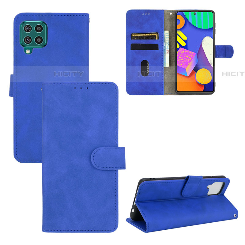 Custodia Portafoglio In Pelle Cover con Supporto L03Z per Samsung Galaxy F62 5G Blu