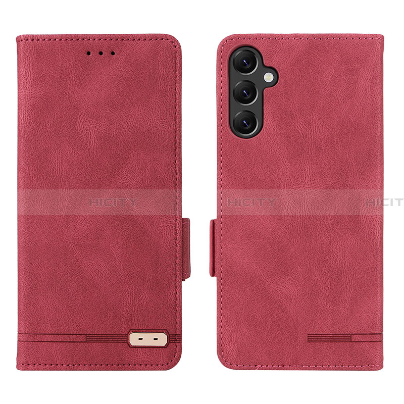 Custodia Portafoglio In Pelle Cover con Supporto L03Z per Samsung Galaxy Jump3 5G Rosso