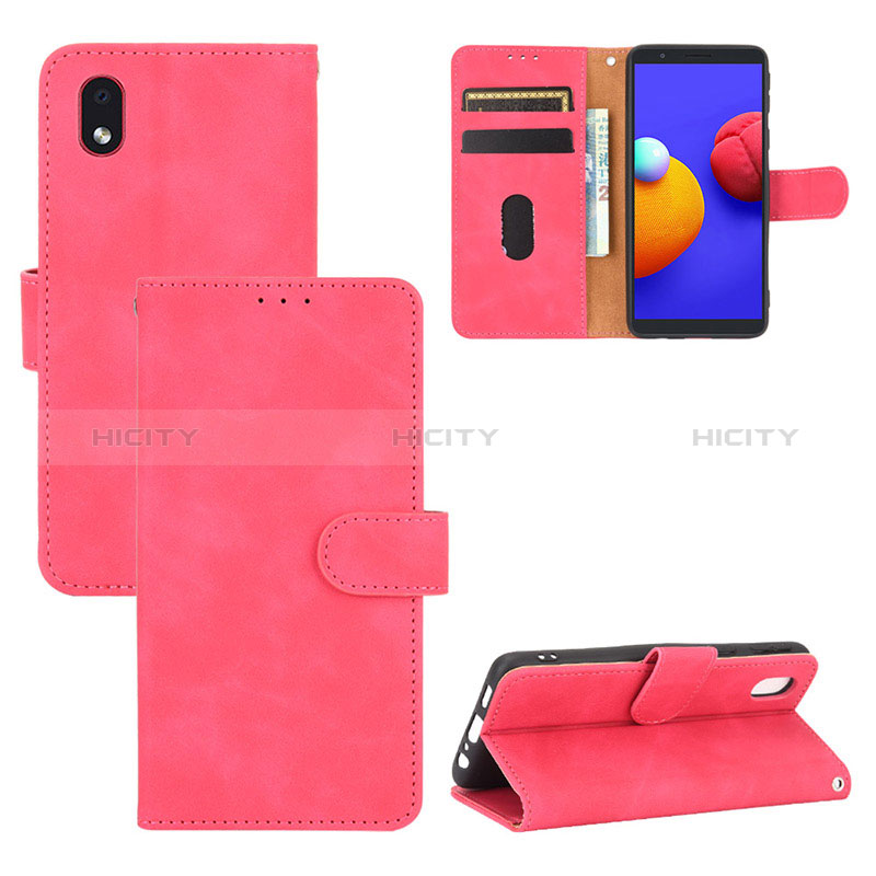 Custodia Portafoglio In Pelle Cover con Supporto L03Z per Samsung Galaxy M01 Core