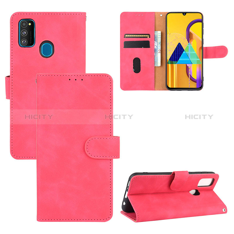 Custodia Portafoglio In Pelle Cover con Supporto L03Z per Samsung Galaxy M30s Rosa Caldo