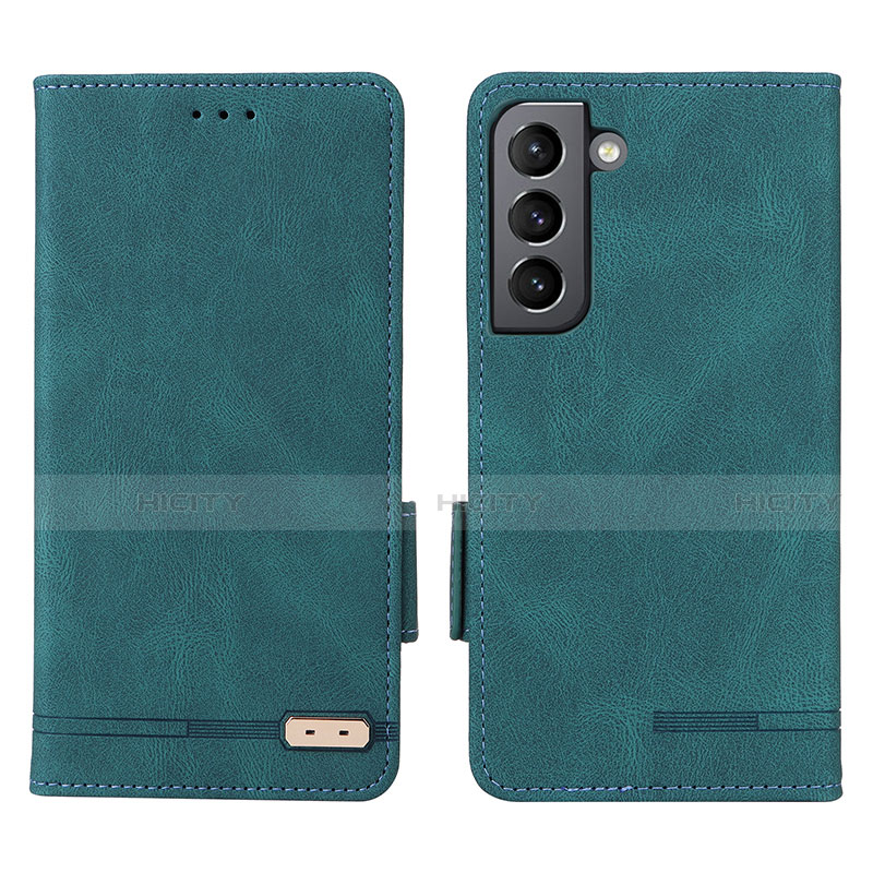 Custodia Portafoglio In Pelle Cover con Supporto L03Z per Samsung Galaxy S21 5G Verde