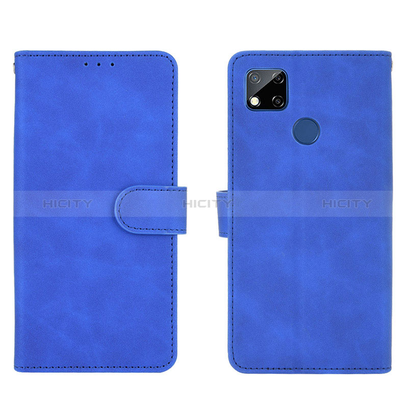 Custodia Portafoglio In Pelle Cover con Supporto L03Z per Xiaomi Redmi 9C Blu