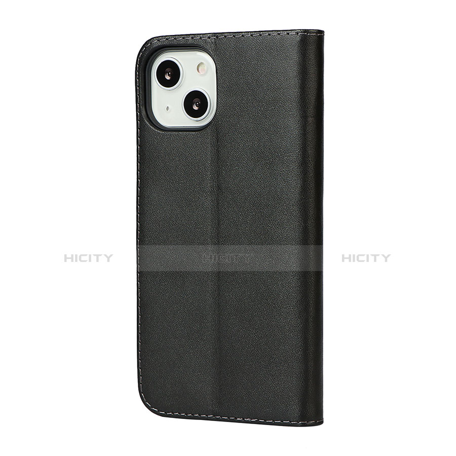 Custodia Portafoglio In Pelle Cover con Supporto L04 per Apple iPhone 13 Mini Nero