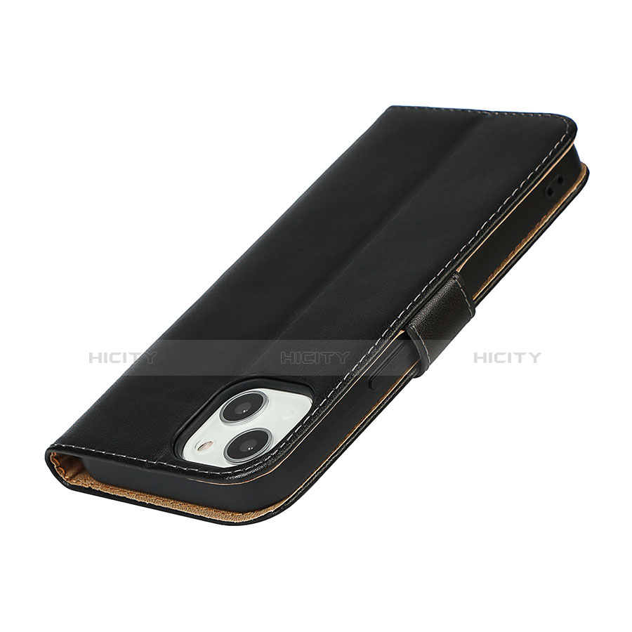 Custodia Portafoglio In Pelle Cover con Supporto L04 per Apple iPhone 13 Mini Nero